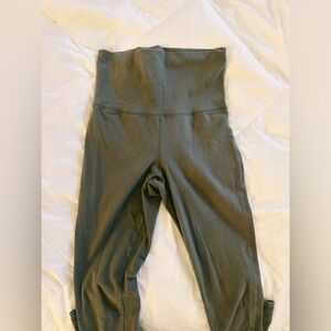 gray fold over leggings